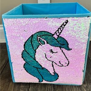 3 Sequin Unicorn Storage cube